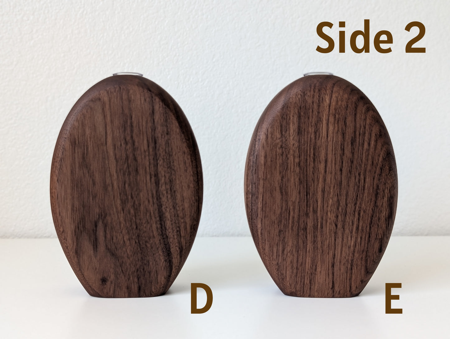 Oval Walnut Vase
