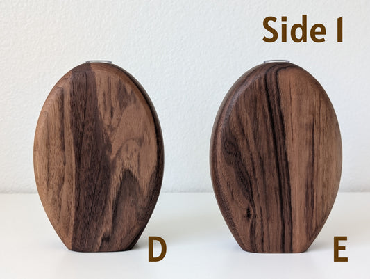 Oval Walnut Vase